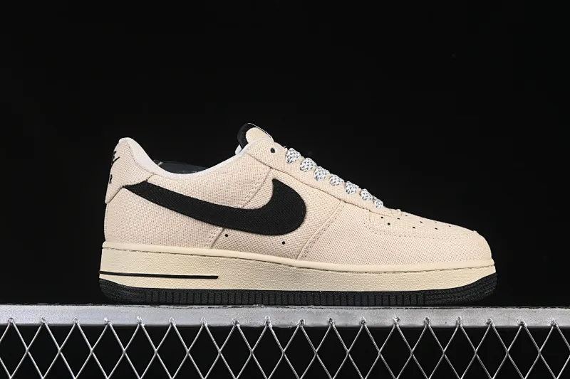 All categories Nk Air Force 1 Air Force series Nk Air Force 1 Low Air Force low-top Nike Air Force 1'07 Low Stusi co-branded beige canvas Air Force 1 low-top casual sneakers XX3168-155